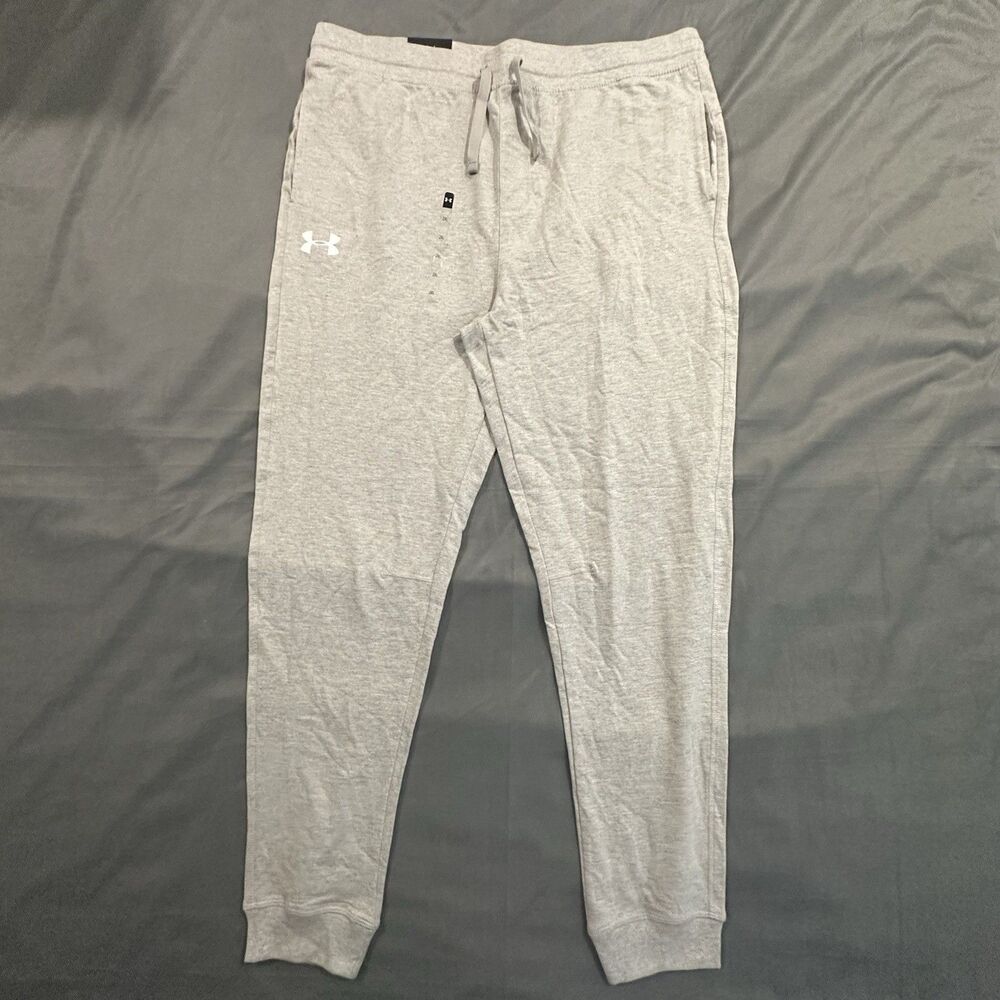 Under Armour Rival Fleece Joggers Mens 2XL Loose Coldgear Sweatpants Gray Gym